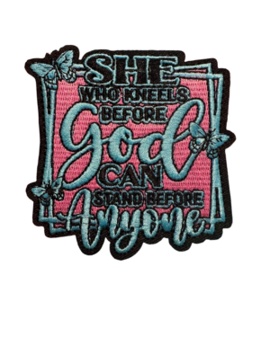 Kneel before God religious patches