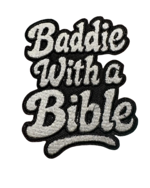 Baddie with a bible religious patches